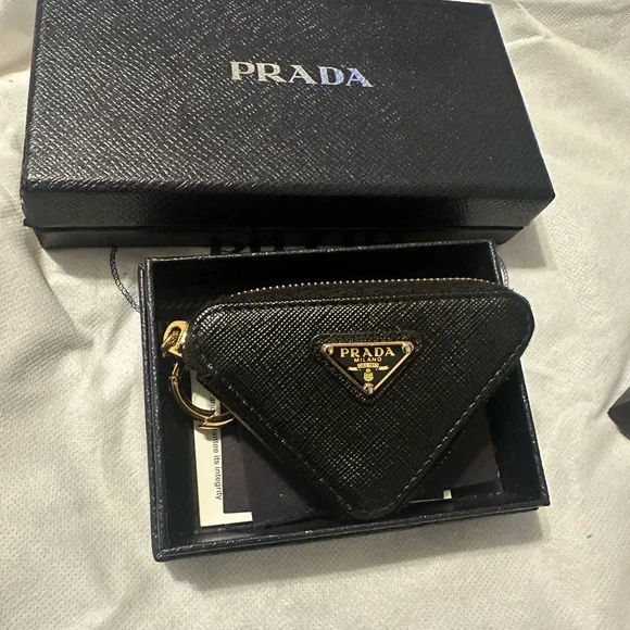 Prada Saffiano leather keychain/bag charm - Picture 2 of 7